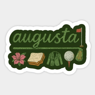 Augusta Georgia, Azalea, Golf, Pimento Cheese, Jacket Design Sticker